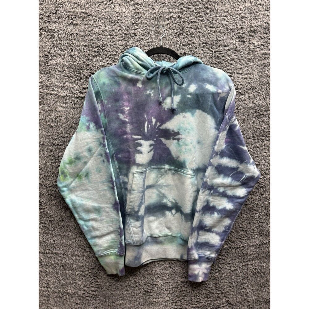 Champion Reverse Weave Tie-Dye Long Sleeve Hoodie Sweatshirt Mens Small
